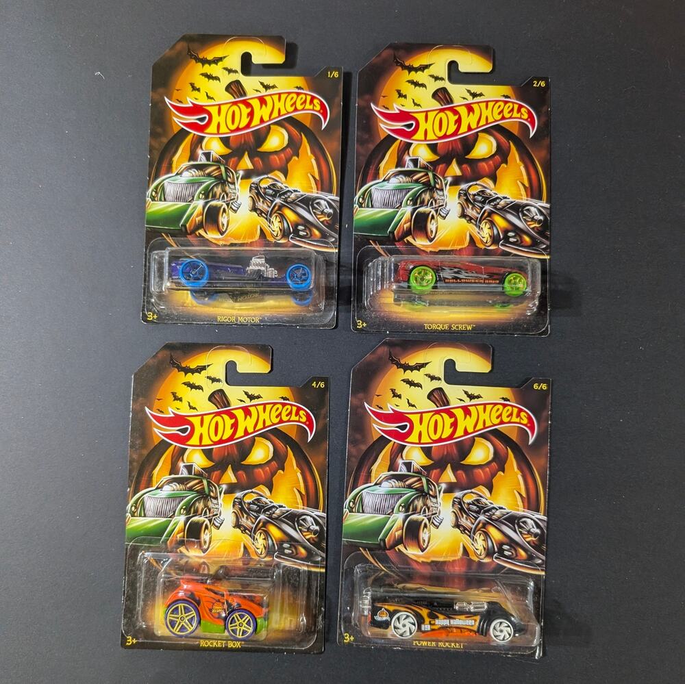 Hot Wheels 2019 Happy Halloween Series Lot 4 of 6 Sealed Die-Cast Cars